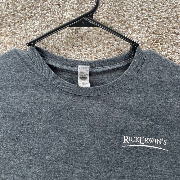 Rick Erwin's Shirt Adult Large Grey Employee Uniform Cotton Casual Logo Gildan - Picture 3 of 11